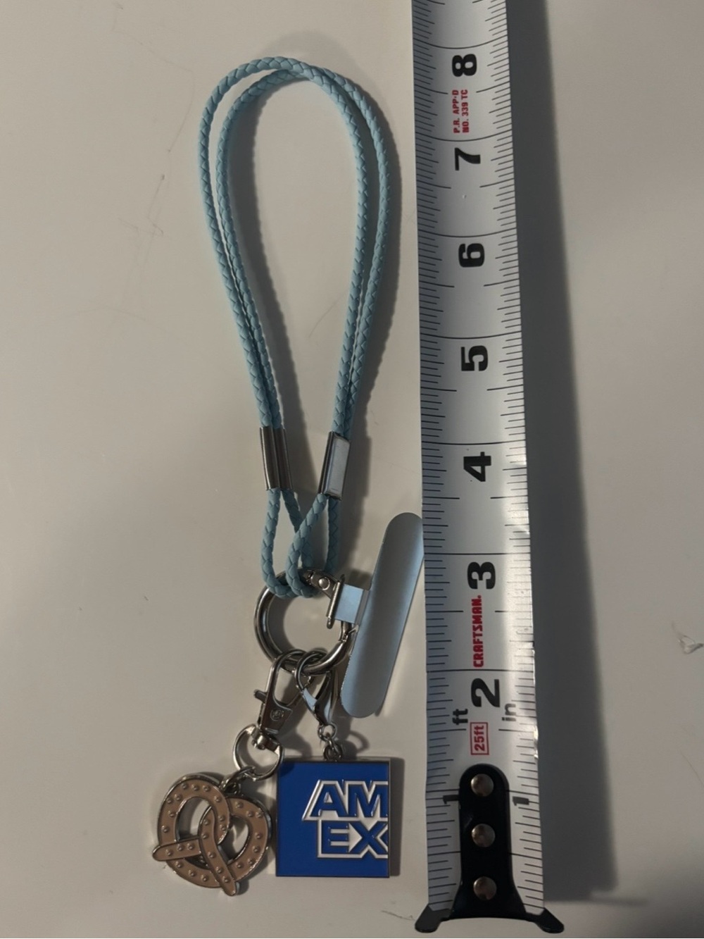 New US OPEN AMEX Phone Chain + Pretzel
charm